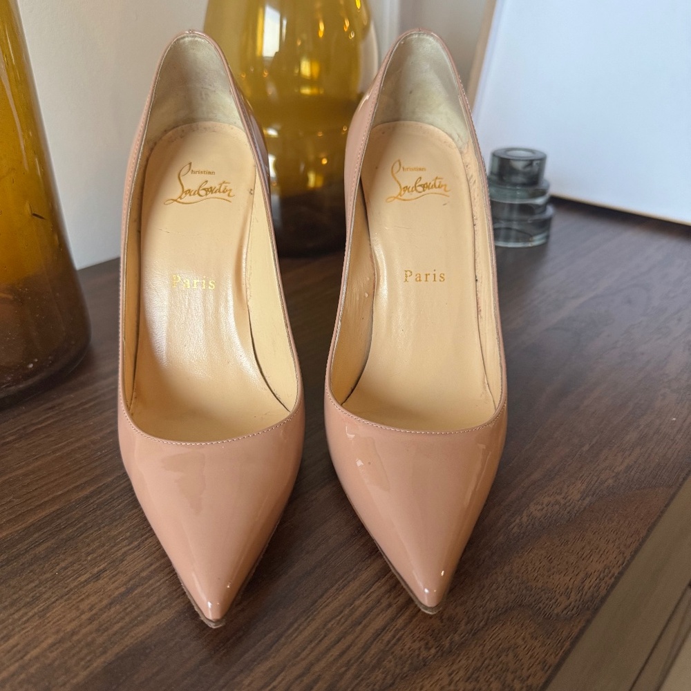 Christian Louboutin Beige Kate 100MM Pump